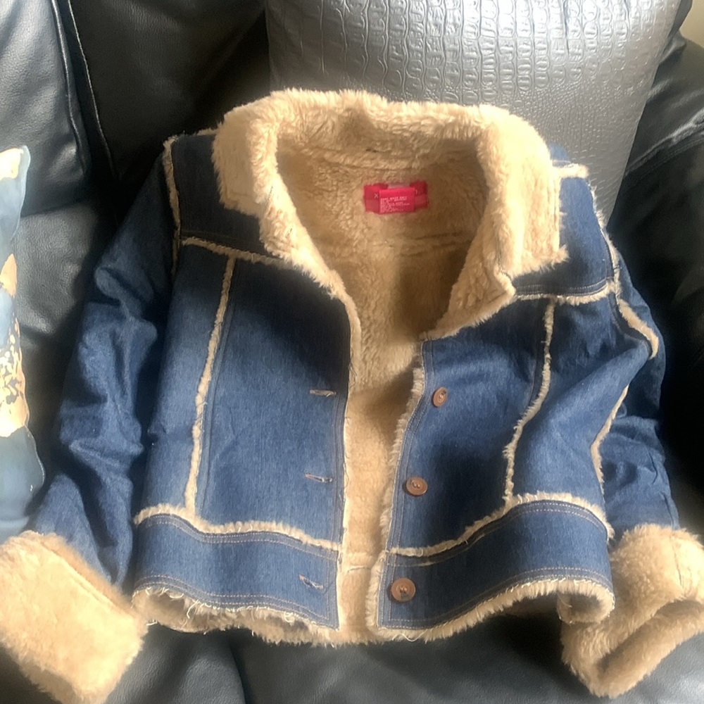 Vintage Sherpa Denim & Fleece Jacket - Picture 8 of 9